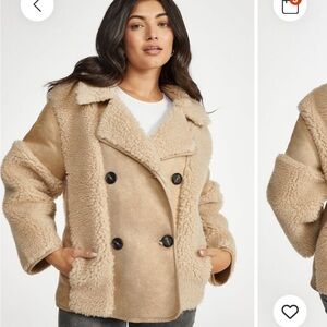 Shearling/suede coat